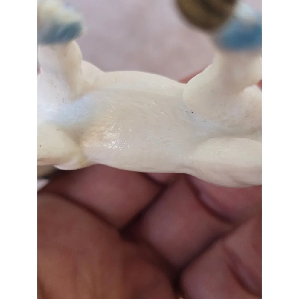 Rainbow Unicorn Figure White Glitter Mane Tail Fantasy Toy